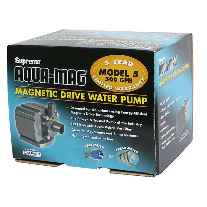 Danner Supreme Aqua-Mag Magnetic Drive Water Pump, 500 GPH