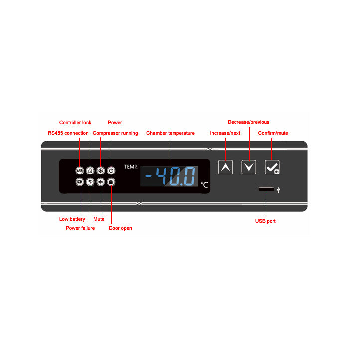 Across International DeepFreeze 35 CF -40°C Upright Freezer, 110 Volt