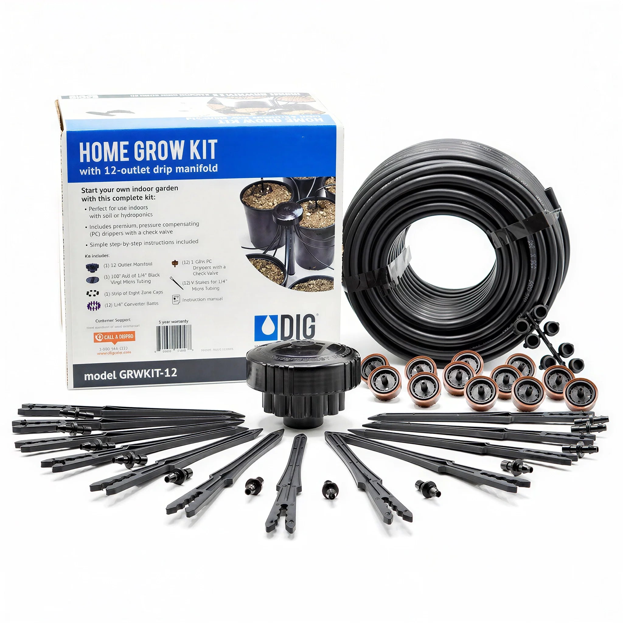 DIG GRWKIT-12 Home Grow Drip Kit - Pack of 3