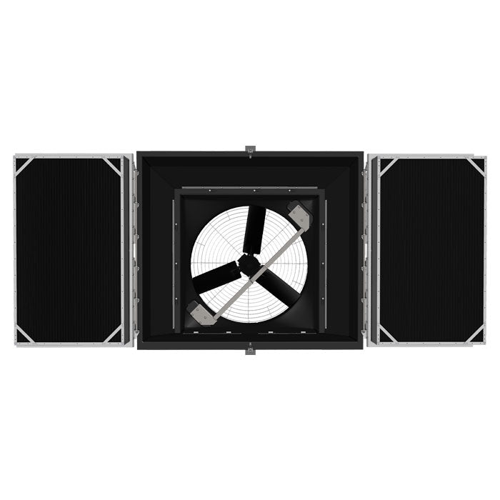 J&D Manufacturing Light Trap System, 55" - 29290 CFM (Permanent Magnet Drive, 208-240 Volt, 2.2kW, Single Phase, With Cone, Slant, Aluminum Shutter, 3 Blade Nylon Prop)