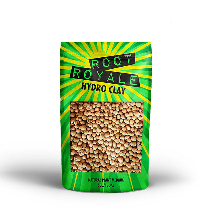 Root Royale Hydro Clay Pebbles, 50 Liters/13 Gallons - Pallet of 24 Bags