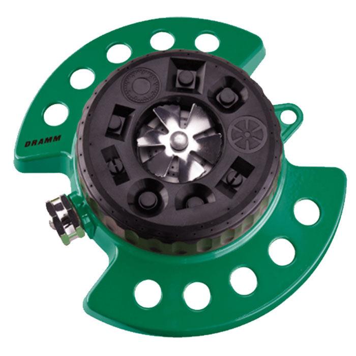 Dramm ColorStorm 9 Pattern Spray Turret Sprinkler, Green