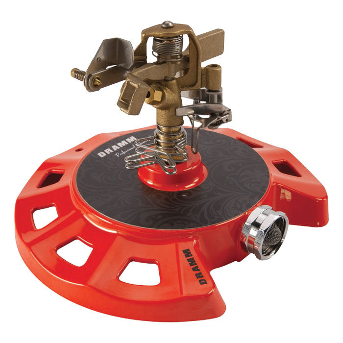 Dramm ColorStorm Circular Base Impulse Sprinkler, Red