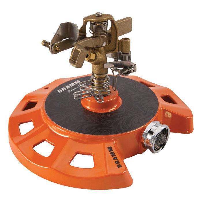 Dramm ColorStorm Circular Base Impulse Sprinkler, Orange