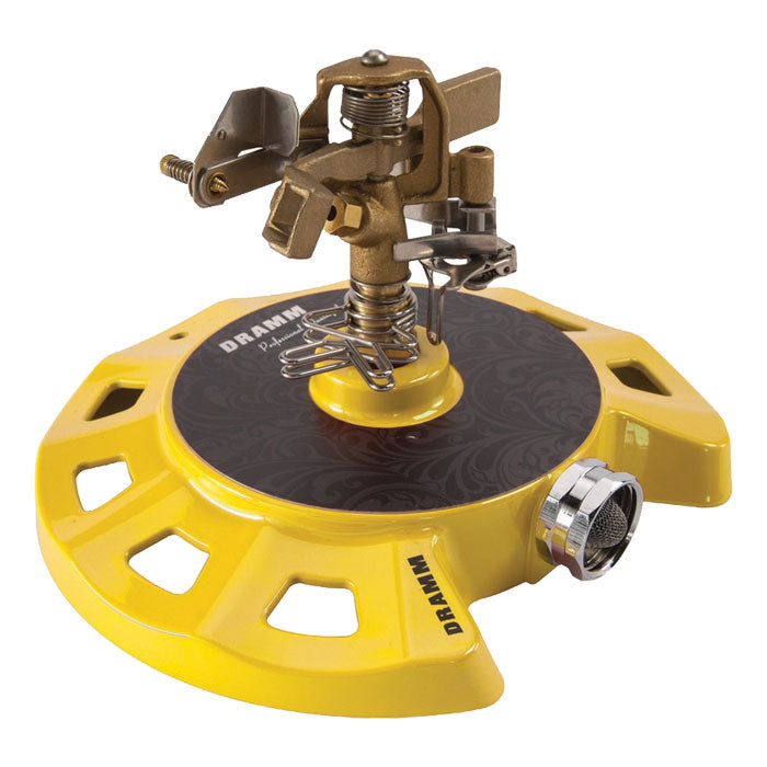 Dramm ColorStorm Circular Base Impulse Sprinkler, Yellow