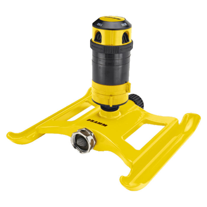 Dramm ColorStorm 4 Pattern Head Gear Drive Sprinkler, Yellow