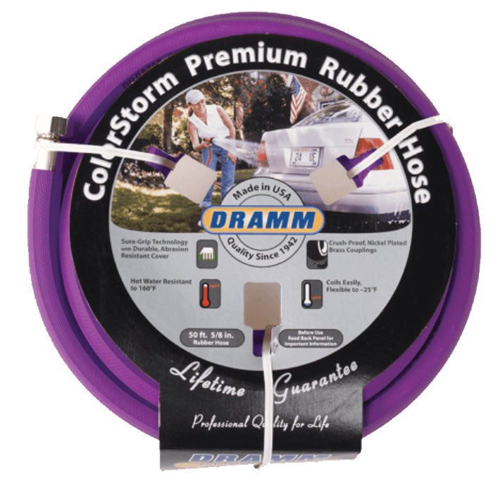 Dramm ColorStorm Premium Berry Rubber Hose, 5/8 in x 50 ft