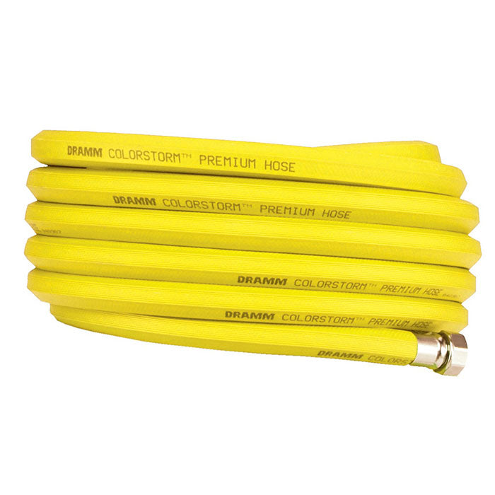 Dramm ColorStorm Premium Yellow Rubber Hose, 3/4 in x 50 ft