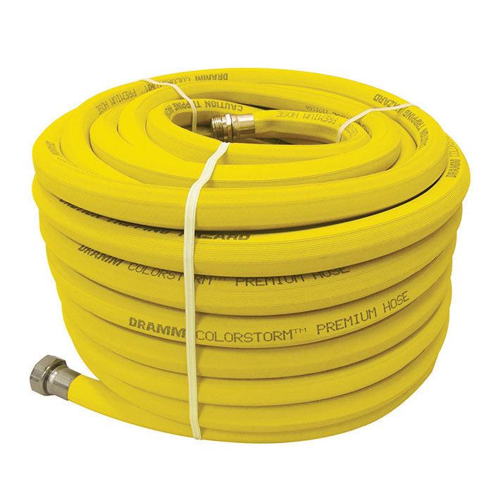 Dramm ColorStorm Premium Yellow Rubber Hose, 3/4 in x 100 ft