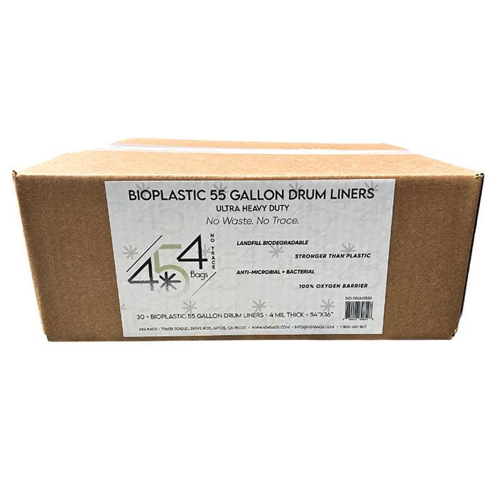 454 Bags BioPlastic Drum Liner, 55 Gallon 36 Inch x 54 Inch, Clear - Pack of 30