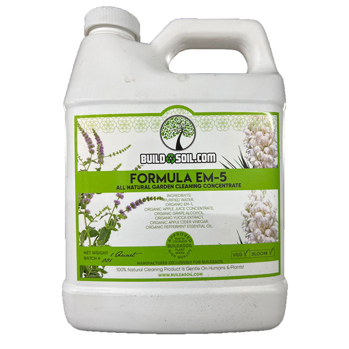 BuildASoil EM-5 All Natural Garden Cleaning Concentrate, 32 oz.