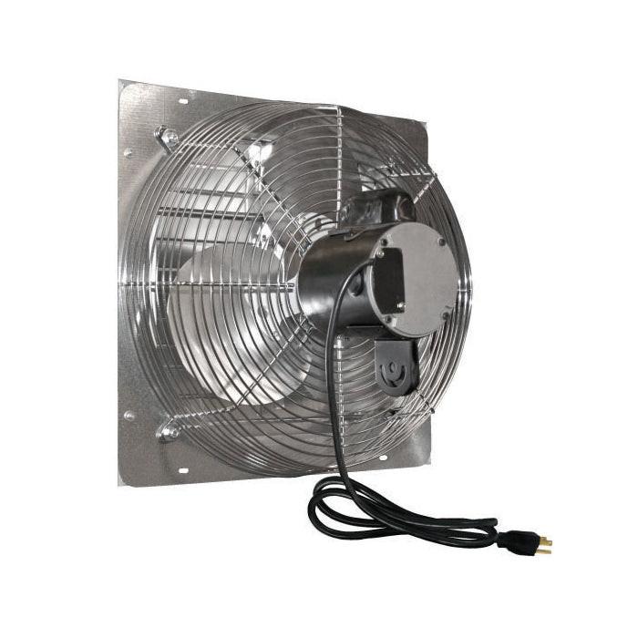 J&D Manufacturing ES Series Shutter Exhaust Fan with 9 ft. Cord, 12" - 1/10 HP
