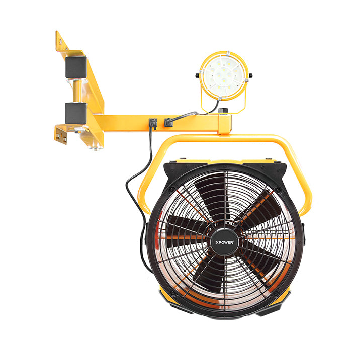 XPOWER FA-420K2 Wall Mount Warehouse Cooling Fan & Light Kit, 3600 CFM