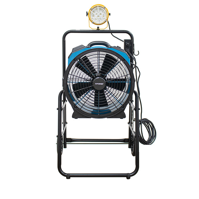 XPOWER FA-420K6 Mobile Cooling Fan & Light Kit, 3600 CFM, Blue