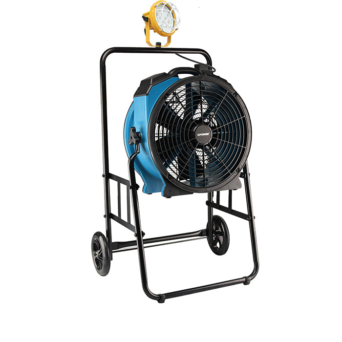 XPOWER FA-420K6 Mobile Cooling Fan & Light Kit, 3600 CFM, Blue