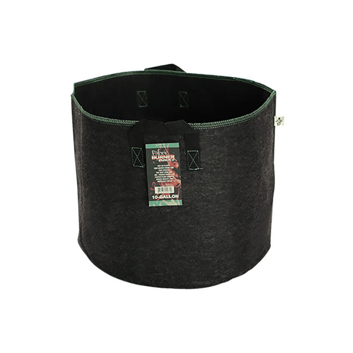 Spring Pot Burner 10 Gallon Fabric Pot with Handles, Black - Case of 80