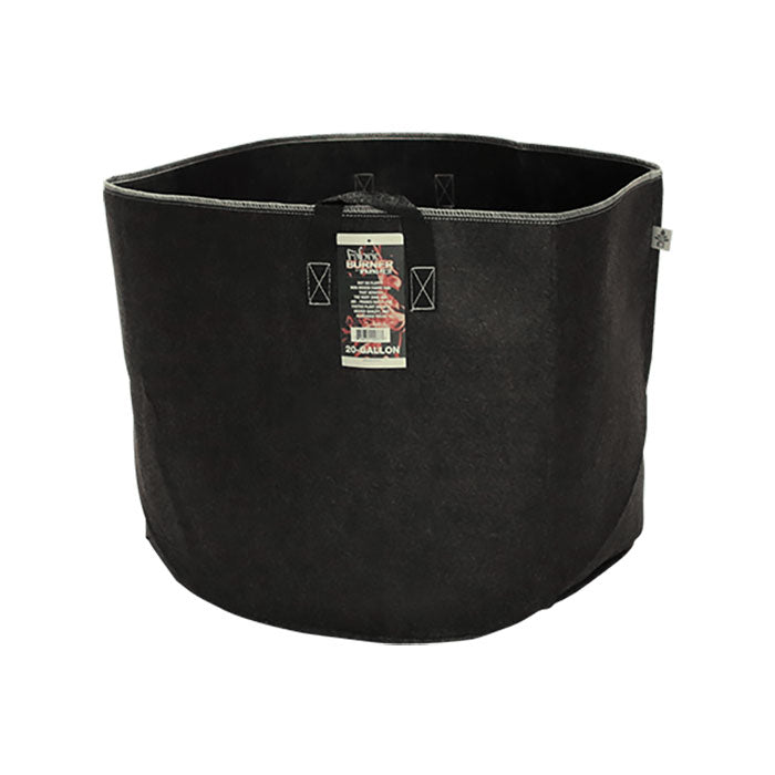Spring Pot Burner 20 Gallon Fabric Pot with Handles, Black - Case of 50