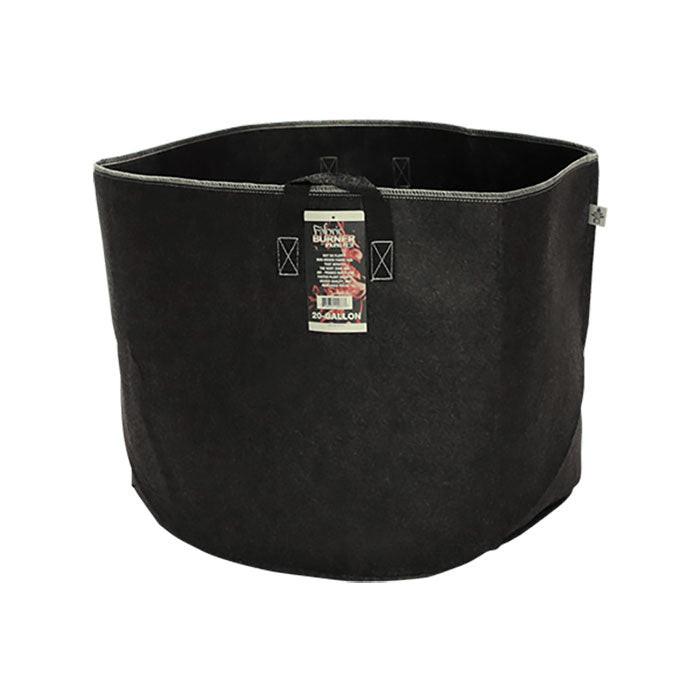 Spring Pot Burner 20 Gallon Fabric Pot with Handles, Black - Case of 50