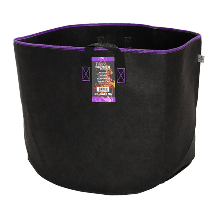 Spring Pot Burner 25 Gallon Fabric Pot with Handles, Black - Case of 40