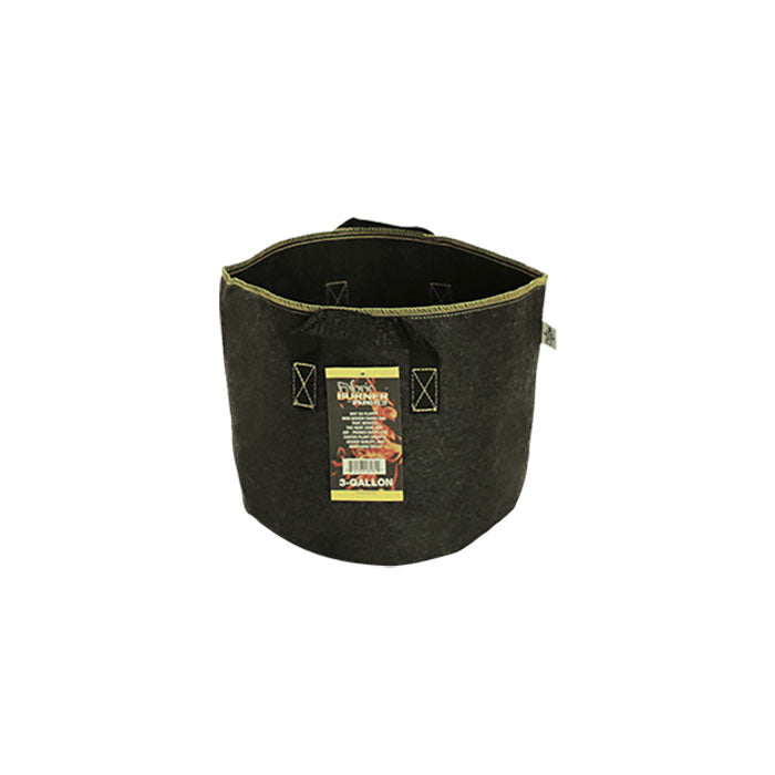 Spring Pot Burner 3 Gallon Fabric Pot with Handles, Black - Case of 280