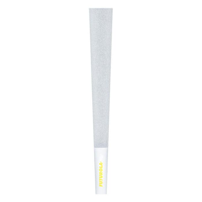 Futurola Fatboy Size 120/30 Classic White Pre-Rolled Cone with Non-Printed Tip - Case of 2688
