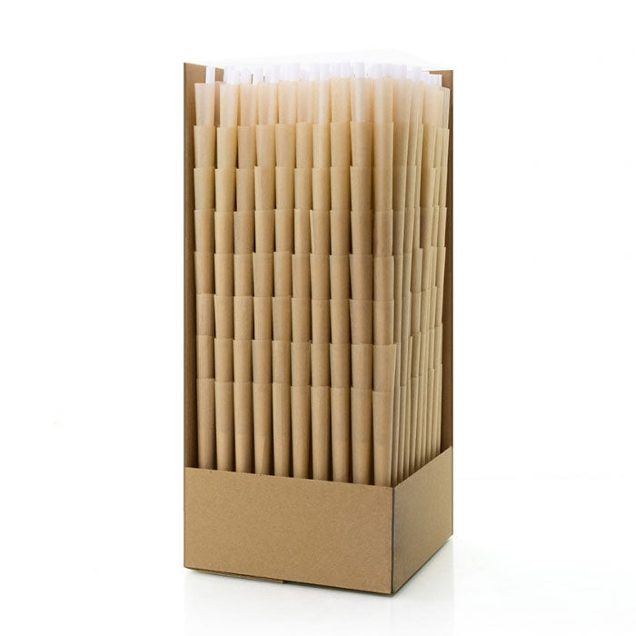 Futurola Fatboy Size 120/30 Dutch Brown Pre-Rolled Cone with Non-Printed Tip - Case of 2688