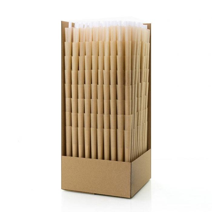 Futurola Fatboy Size 120/30 Dutch Brown Pre-Rolled Cone with Non-Printed Tip - Case of 2688