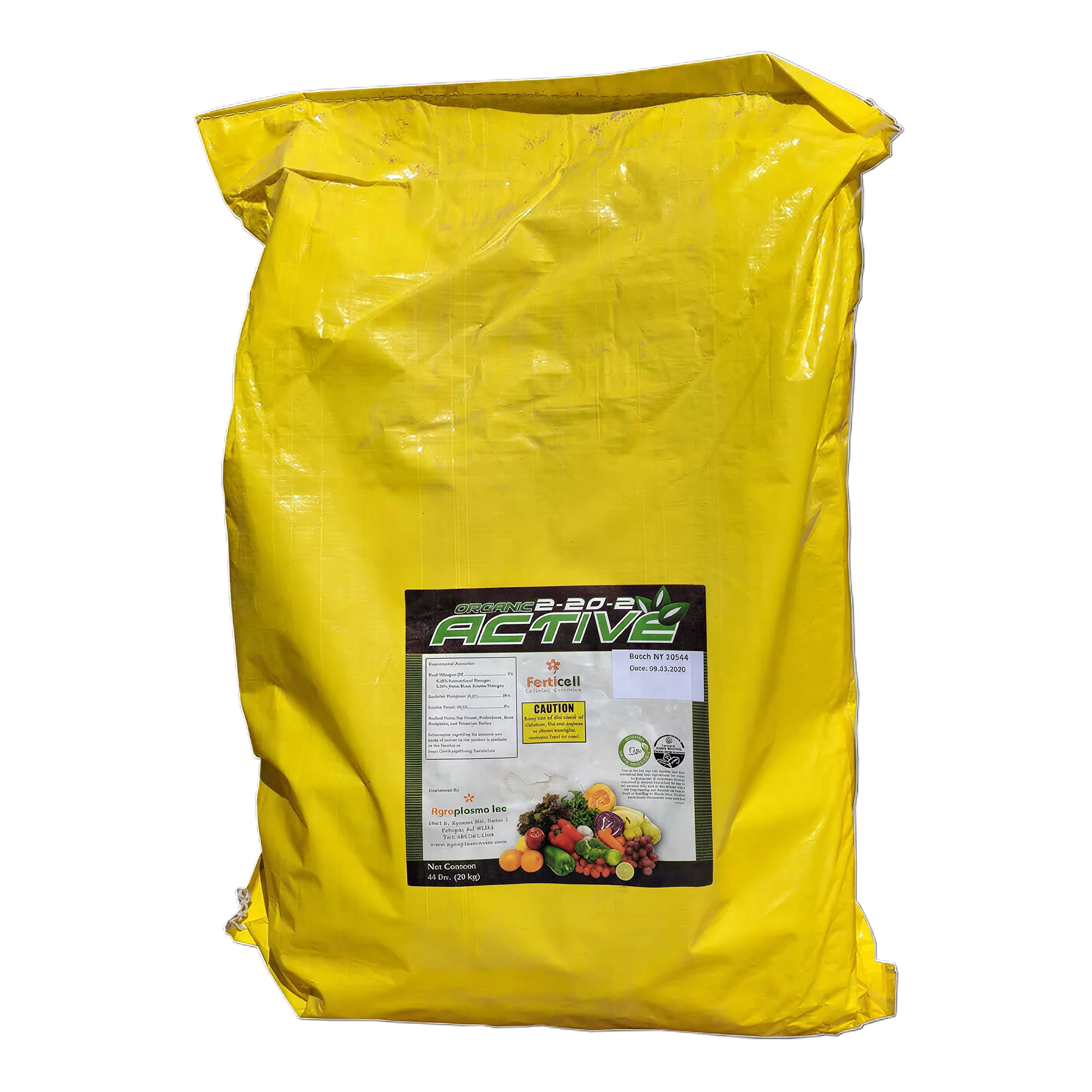 Ferticell Organic Active 2-20-2 Soluble Powder, 44 Pounds