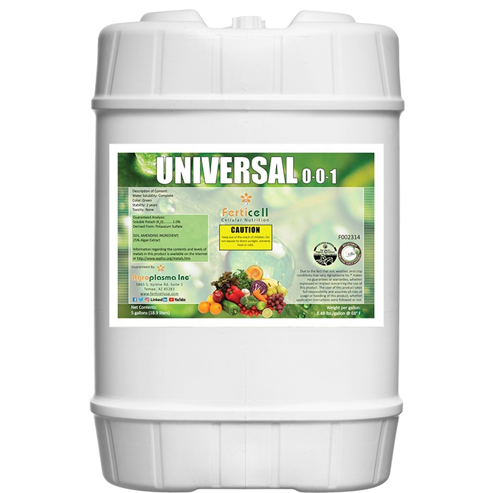 Ferticell Organic Universal 0-0-1, 80 Gallon