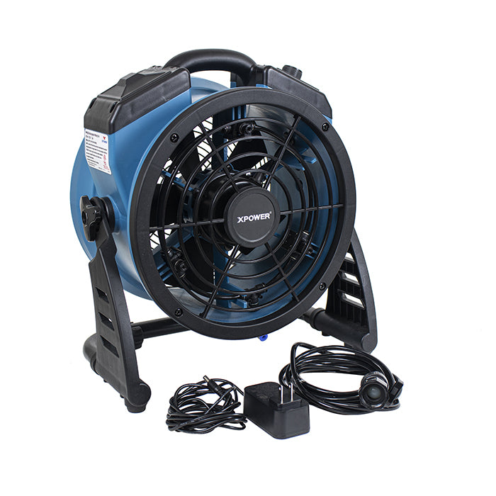 XPOWER FM-65B Battery Powered Misting Fan, 900 CFM