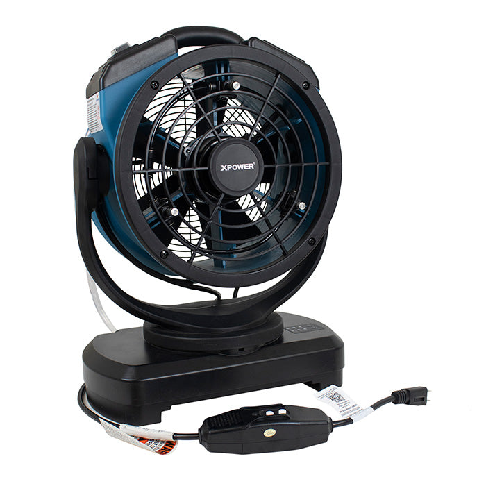 XPOWER FM-68W Oscillating Misting Fan with Built-In Water Pump, 1000 CFM