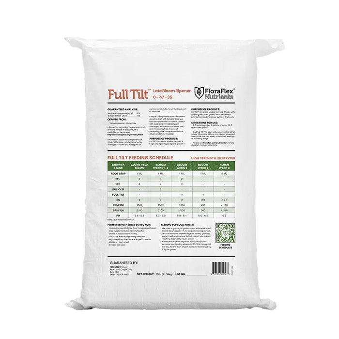 FloraFlex Nutrients Full Tilt Late Bloom Ripener, 25 lbs.