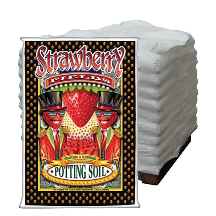 Fox Farm Strawberry Fields Fruiting & Flowering Potting Soil 1.5 Cubic Feet - Pallet of 60 Bags