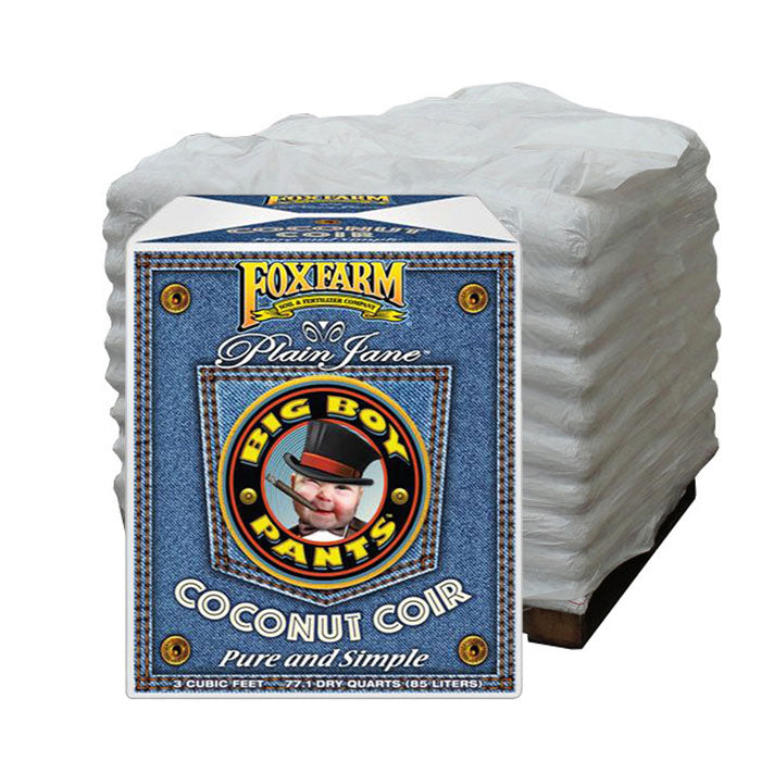 Fox Farm Plain Jane Big Boy Pants Coco Coir, 3 Cubic Feet - Pallet of 30 Bags