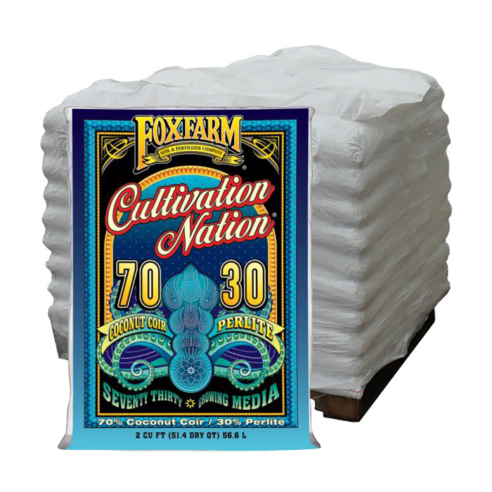 Fox Farm Cultivation Nation 70/30 Coconut Coir & Perlite, 2 cu. ft. - Pallet of 48