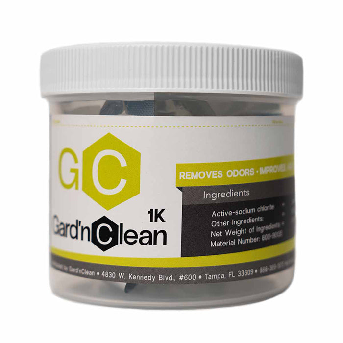 GardnClean Fast Release Dry Gas Chlorine Dioxide (ClO2) Deodorizer & Cleaner - 1,000 cu. ft.
