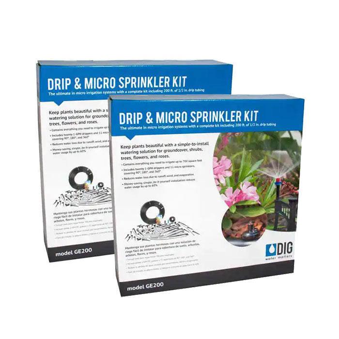 DIG GE200 Drip and Micro Sprinkler Kit - Pack of 2