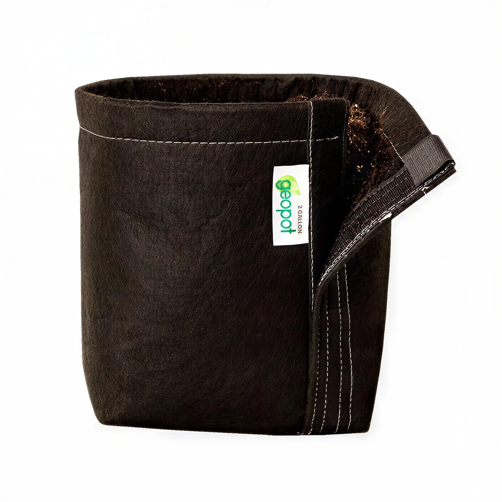 GeoPot Black Velcro Seam Transplanter Fabric Pot, 7 Gallon