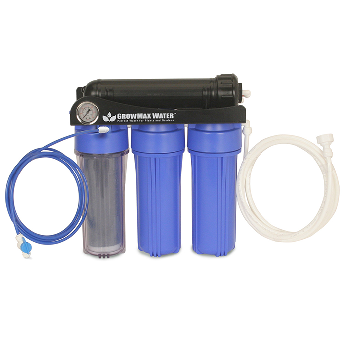 GrowMax Water Power Grow 500 Reverse Osmosis Water Filtration System + Deionization EC Eliminator Kit, 150 GPD