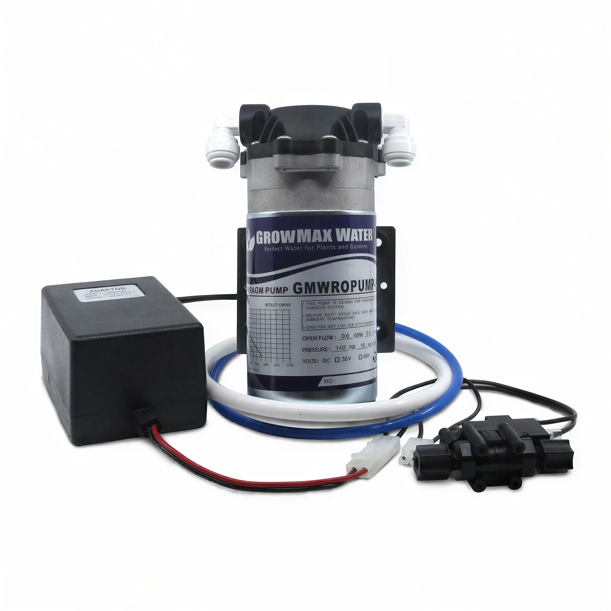 GrowMax Water Reverse Osmosis Booster Pump Kit
