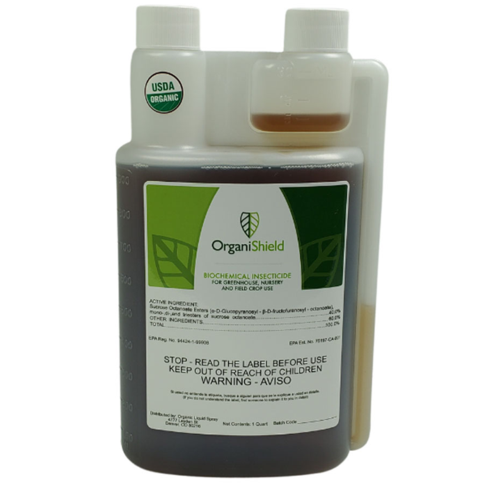 OrganiShield Organic Pesticide Sucrose Octanoate, 1 Quart