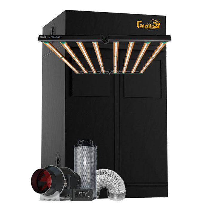 Gorilla Grow Tent 4' x 4' Growers Choice ROI-E720 LED Grow Tent Kit With Automated Ventilation Package