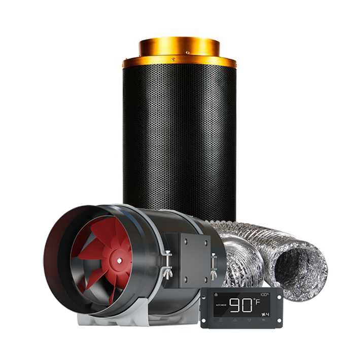 Gorilla 8" x 24" Smart Ventilation and Odor Control Kit, 700 CFM