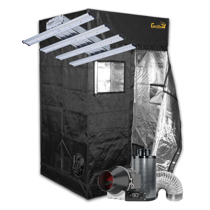 Gorilla Grow Tent 4' x 4' 250 Watt Covert LED-X Grow Tent Kit With Automated Ventilation Package