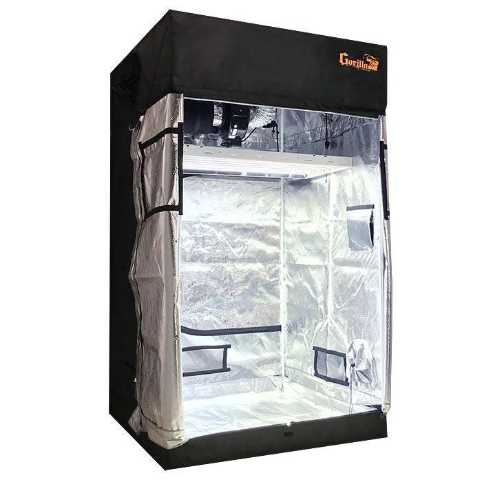 Gorilla Grow Tent 4' x 4' Fluorescent T5 Grow Tent Kit With Automated Ventilation Package