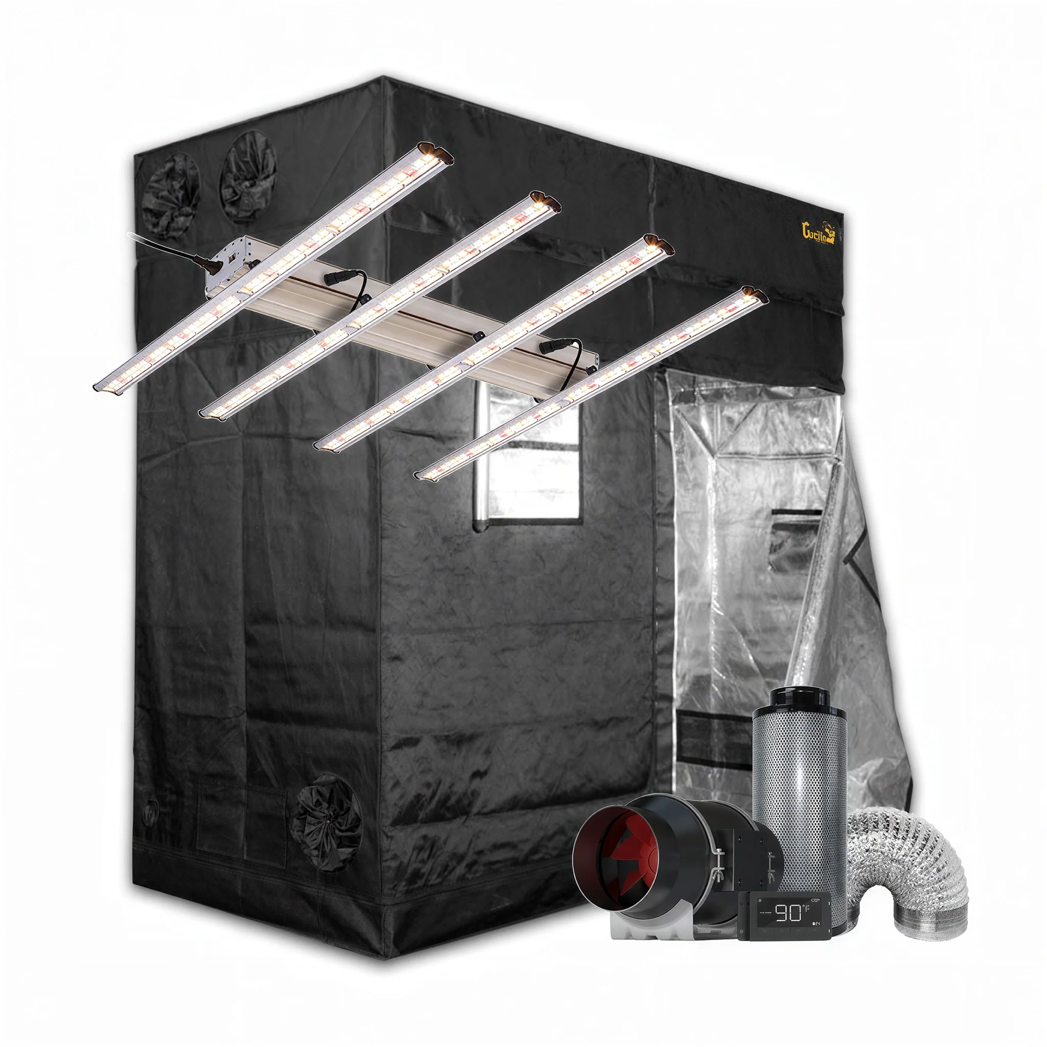Gorilla Grow Tent 4' x 8' LED-X 500 Grow Tent Kit With Automated Ventilation Package