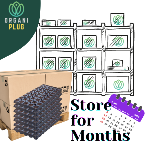 OrganiPlug Seed & Cutting Plugs - Pre-Filled Tray w/ 50 Plugs - Single, Case, and Pallet.