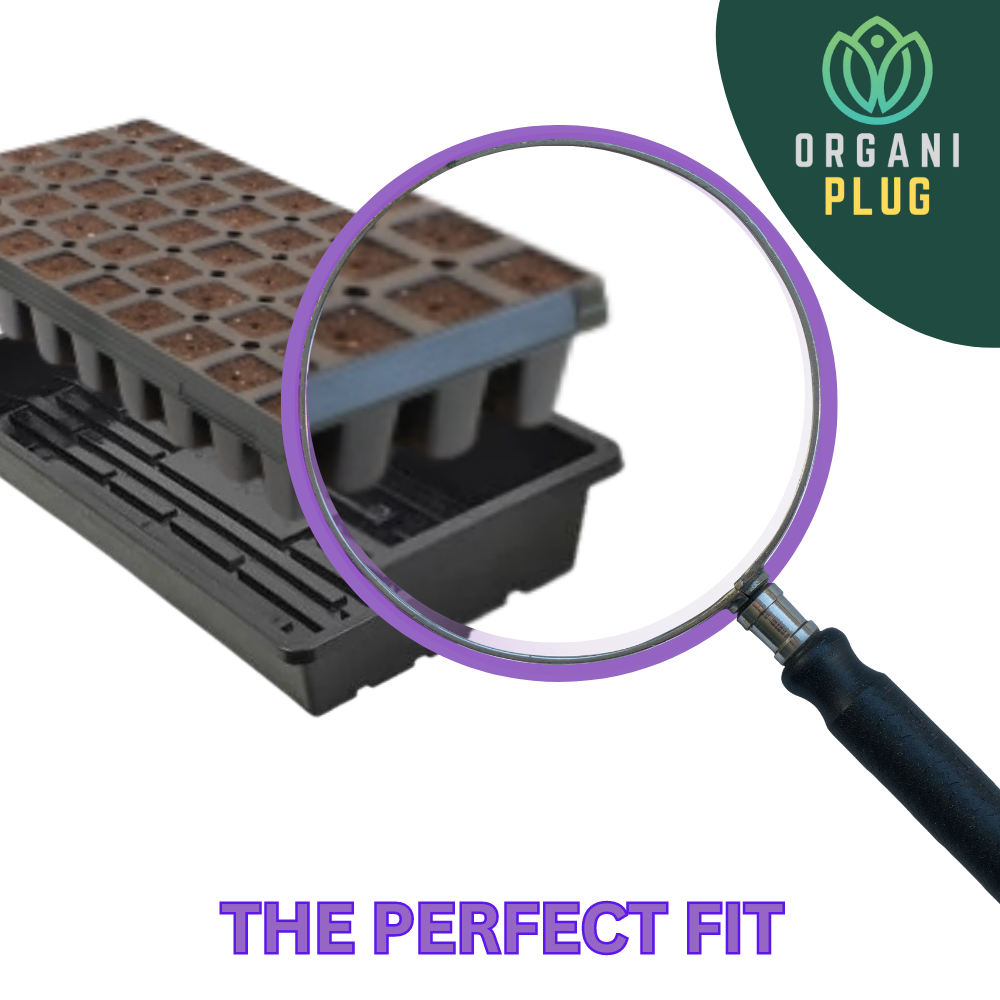 OrganiPlug Seed & Cutting Plugs - Pre-Filled Tray w/ 50 Tall Plugs - Single, Case, and Pallet.