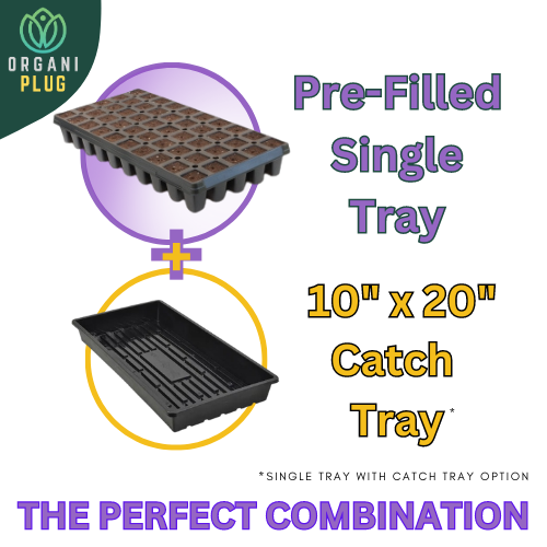 OrganiPlug Seed & Cutting Plugs - Pre-Filled Tray w/ 50 Tall Plugs - Single, Case, and Pallet.