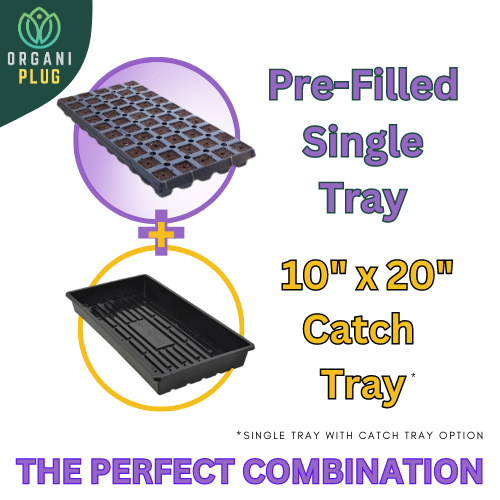 OrganiPlug Seed & Cutting Plugs - Pre-Filled Tray w/ 50 Plugs - Single, Case, and Pallet.